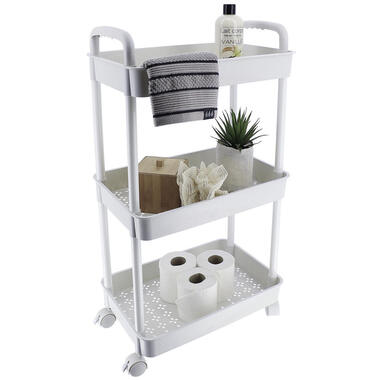 Tendance Keuken/badkamer trolley 3 laags - 38 x 26 x 77cm - wit product