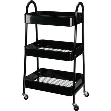 Storage Solutions Keukentrolley - zwart - metaal - 79x44x32 cm product