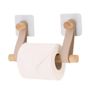 Tendance Toiletrolhouder wand/muur - zelfklevend - beige product