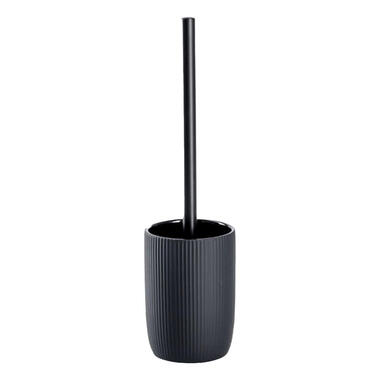 Zeller Toiletborstel in houder - keramiek - zwart - mat - 10 x 36 cm product