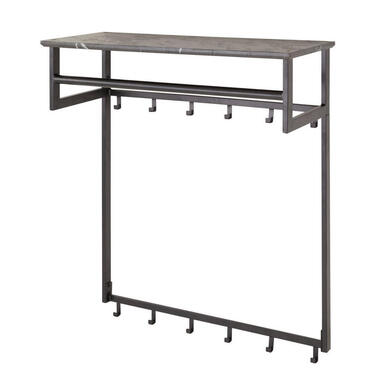Fraaai - Leonie kapstok roede 12 haaks - zwart bruin product