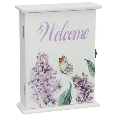 Gerimport Sleutelkast - hout - met print - L25 x B19 cm product