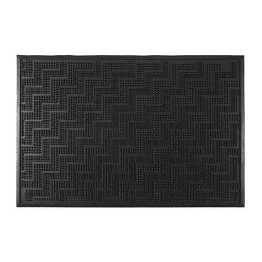 Home deco factory Deurmat - anti slip - zwart - 40 x 60 cm product
