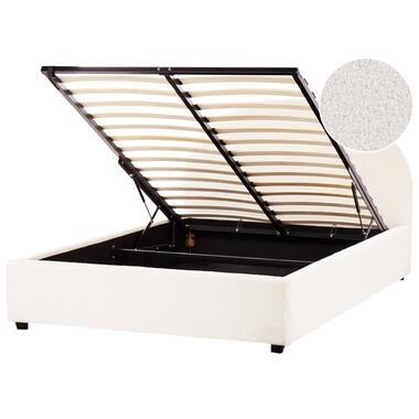 VAUCLUSE - Bed met opbergruimte - Gebroken wit - 140 x 200 cm - Bouclé product