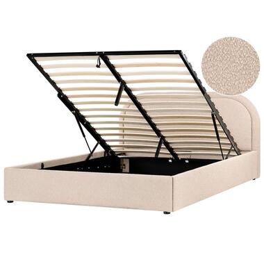 QUILLIEN - Bed met opbergruimte - Beige - 160 x 200 cm - Bouclé product
