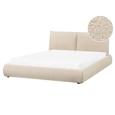 VINAY - Tweepersoonsbed - Lichtbeige - 160 x 200 cm - Bouclé product