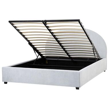 VAUCLUSE - Bed met opbergruimte - Lichtblauw - 160 x 200 cm - Stof product