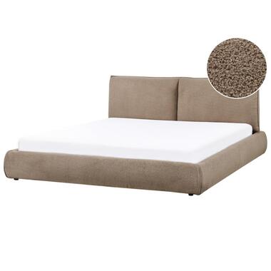 VINAY - Tweepersoonsbed - Taupe - 180 x 200 cm - Bouclé product