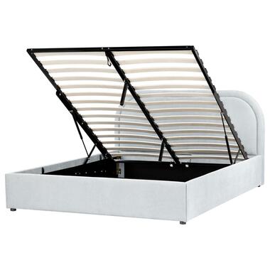 QUILLIEN - Bed opbergruimte - Lichtblauw - 140 x 200 cm - Polyester product