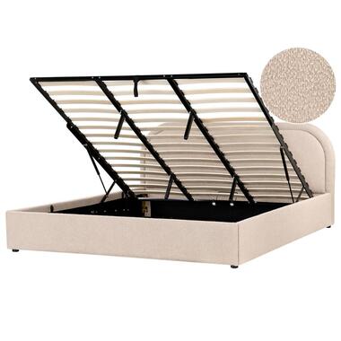 QUILLIEN - Bed met opbergruimte - Beige - 180 x 200 cm - Bouclé product