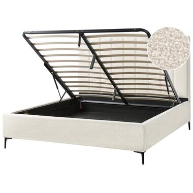 SEZANNE - Bed met opbergruimte - Gebroken wit - 180 x 200 cm - Bouclé product