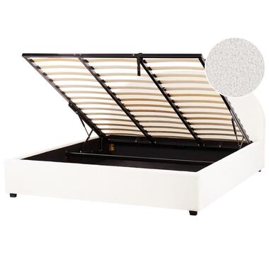 VAUCLUSE - Bed met opbergruimte - Gebroken wit - 180 x 200 cm - Bouclé product