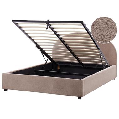 VAUCLUSE - Bed met opbergruimte - Taupe - 160 x 200 cm - Bouclé product