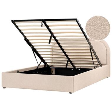 QUILLIEN - Bed met opbergruimte - Beige - 140 x 200 cm - Bouclé product