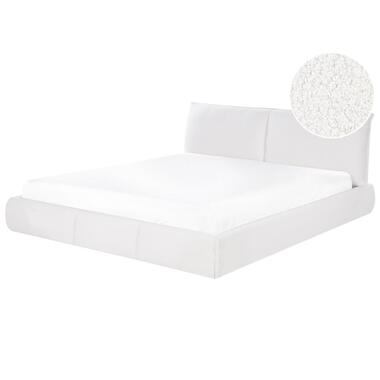 VINAY - Tweepersoonsbed - Wit - 180 x 200 cm - Bouclé product