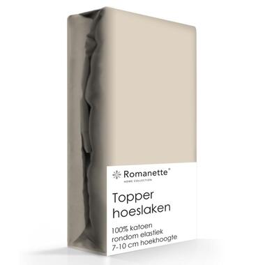 Topper Hoeslaken Katoen Romanette Camel-180 x 200 cm product