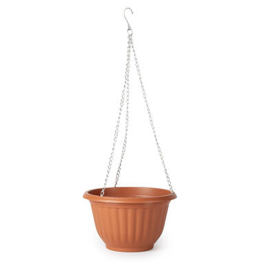 Plasticforte Plantenpot hangend - kunststof - terracotta - D20 cm product