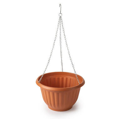 Plasticforte Plantenpot hangend - kunststof - terracotta - D25 cm product
