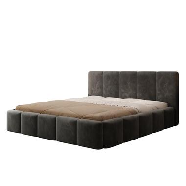 Meubella - Tweepersoonsbed Excalibur - Zwart velvet - 180x200 cm product