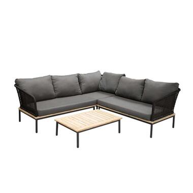 Svea - Omarion loungest met hoekbank en tafel - zwart product