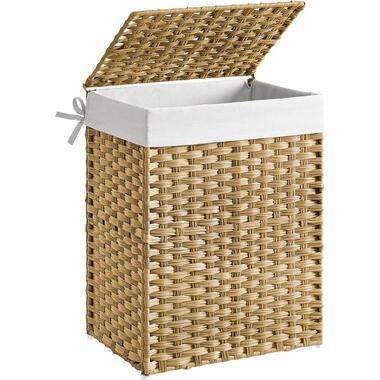 Handgeweven wasmand - 90L -Met deksel en handvatten product