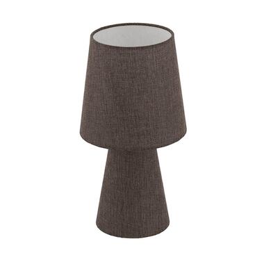EGLO Carpara Tafellamp - E14 - H 34 cm - Textiel/Linnen - Wit/Bruin product