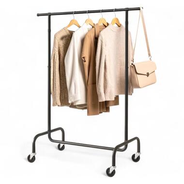 Goliving Kledingrek op wieltjes XL - Uitschuifbare Kledingstang 112-150 cm product