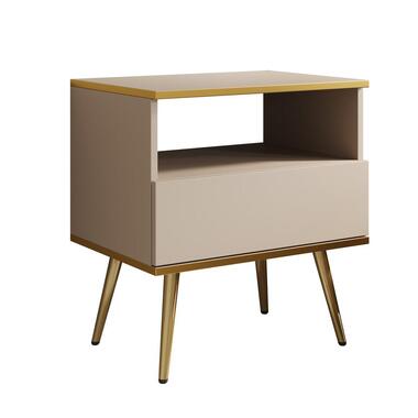 Meubella - Nachtkastje Orleans - Beige - 54 cm product