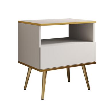 Meubella - Nachtkastje Orleans - Wit - 54 cm product