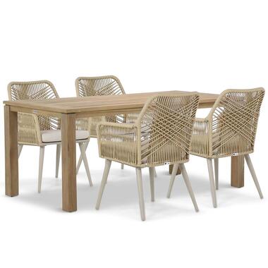 Tuinset 4 personen 180 cm Aluminium/wicker Taupe Coco Vedra/Bristol product