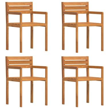 vidaXL - Tuinstoelen - Bruin - Massief acaciahout - 4 stuks - 50x53x80 cm product