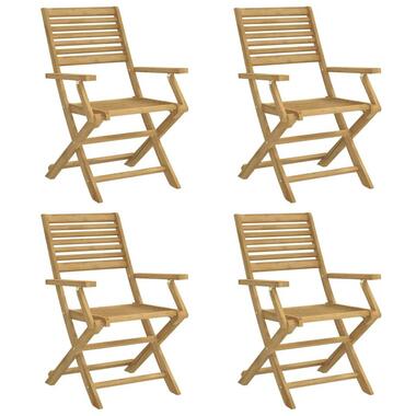 vidaXL - Tuinstoelen - Inklapbaar - Bruin - Acaciahout - 4 stuks product