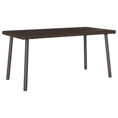 vidaXL - Tuinsalontafel rechthoekig - Bruin - Poly rattan - 80x40x37 cm product