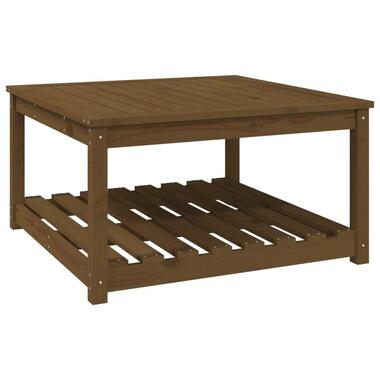 vidaXL - Tuintafel met opbergruimte - Honingbruin - Grenenhout - 82,5x82,5x45 cm product
