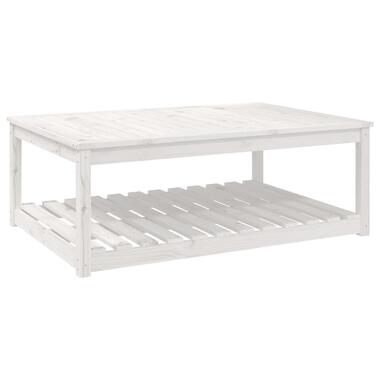 vidaXL - Tuintafel - Wit - Grenenhout - 121 x 82.5 x 45 cm product