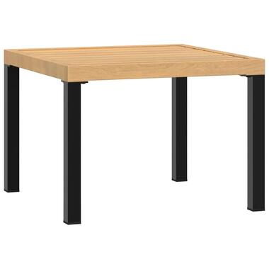 vidaXL - Tuinsalontafel - Zwart - Gepoedercoat staal - 55x55x39,5 cm product