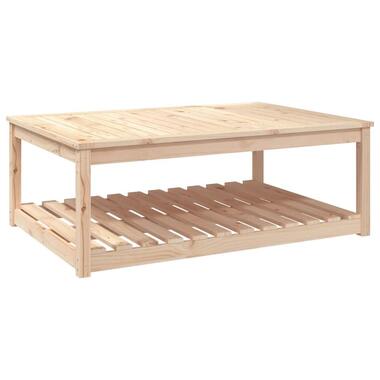 vidaXL - Loungetafel met opbergruimte - Naturel - Grenenhout - 121x82,5x45 cm product