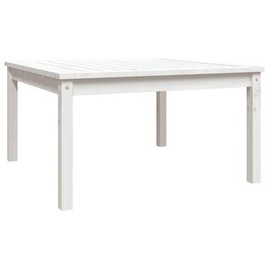 vidaXL - Loungetafel - Wit - Massief grenenhout - 82,5x82,5x45 cm product