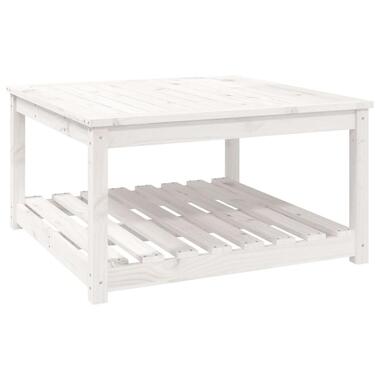 vidaXL - Salontafel met opbergruimte - Wit - Grenenhout - 82,5x82,5x45 cm product