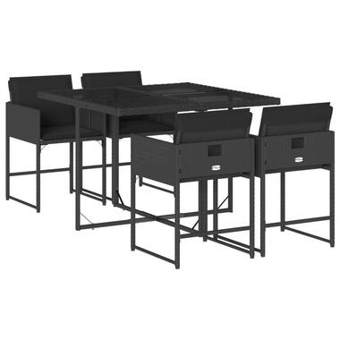 vidaXL - Tuinset - Zwart - Poly rattan product