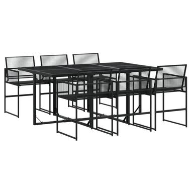 vidaXL - Tuinset - Zwart - Poly rattan product