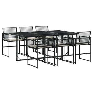 vidaXL - Tuinset - Zwart - Poly rattan product