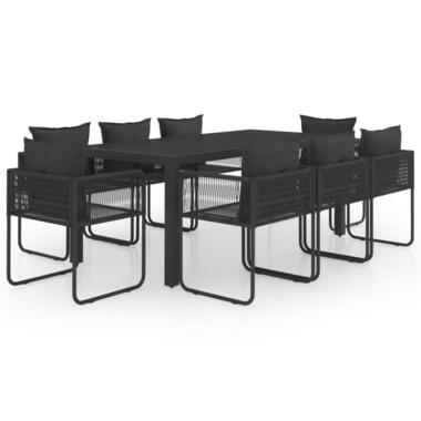 vidaXL - Eetset - Zwart - PVC - 184.5 cm tafellengte product