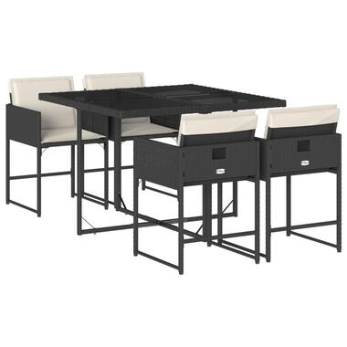 vidaXL - Tuinset - Zwart - Poly rattan product