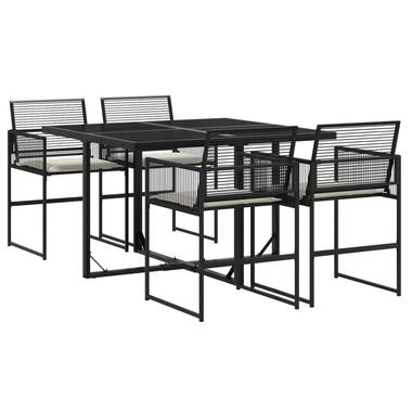 vidaXL - Tuinset - Zwart - Poly rattan product