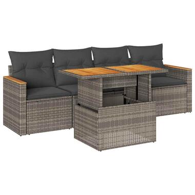 vidaXL - Loungeset - Grijs - Poly rattan product