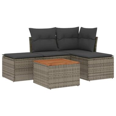 vidaXL - Loungeset - Grijs - Poly rattan product