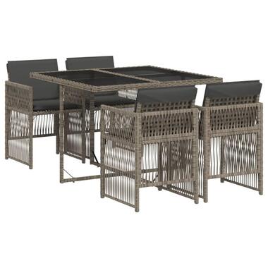 vidaXL - Tuinset - Grijs - Poly rattan product