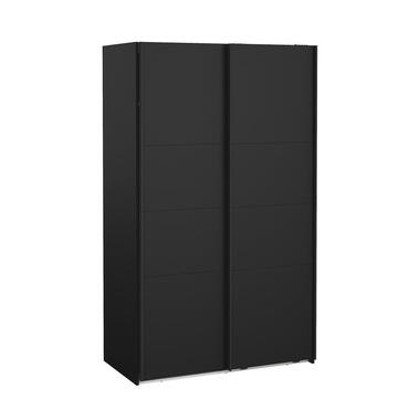 Hioshop Catania schuifdeurkast 2 deuren 120x200cm mat zwart product