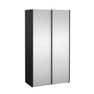 Hioshop Catania schuifdeurkast 2 deuren met spiegel 120x220cm mat zwart product